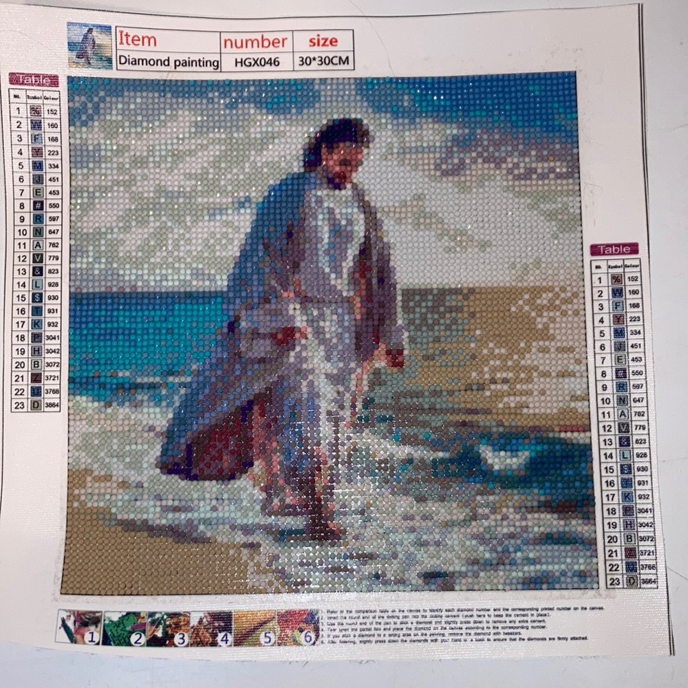 💰Jesus Diamond Painting. 30x30CM Completed